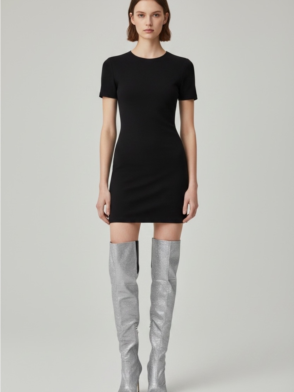 Good American Silver Over-the-Knee Boots - Picture 2 of 7